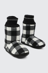 Plaid Bootie Slippers for men