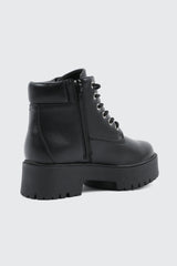 Faux Fur Lined Hiker Boots