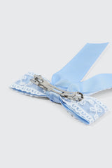 Embroidered Bow Barrette