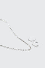 Rhinestone Tennis Necklace & Earrings