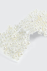 Faux Pearl Bow Hair Clip
