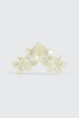 Pearlized Floral Hair Claw