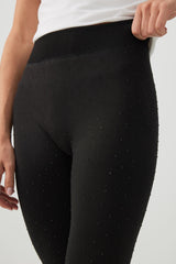 Faux Fur Lined Studded Leggings