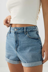 High Rise Mom Denim Shorts