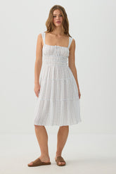 Chiffon Midi Tiered Dress