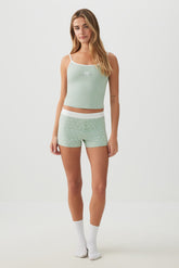 Embroidered PJ Tank Top