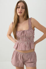 Striped Smocked Top