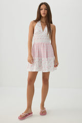 Floral Halter Mini Dress