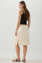 Satin Midi Skirt