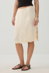 Satin Midi Skirt