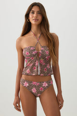 Tie-Front Bandeau Top