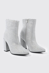Rhinestone Ankle Boots