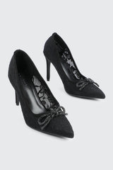 Rhinestone Bow Pumps