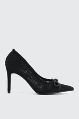 Rhinestone Bow Pumps