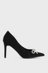 Rhinestone Bow Pumps