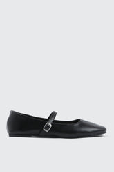 Square Toe Mary Jane Flats