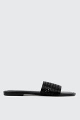 Flat Sandals with Cutout Design