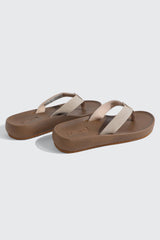 Faux Leather Flat Sandals