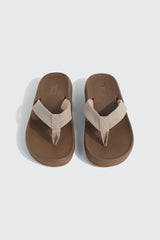 Faux Leather Flat Sandals