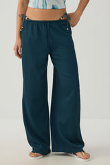 Wide Leg Seersucker Pants