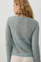 Lace Tie Front Top