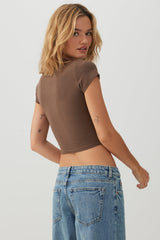 Basicore⢠Crop Cap Sleeve T-Shirt
