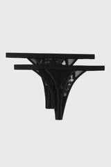 2-Pack Lace Thongs
