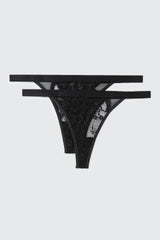 2-Pack Lace Thongs