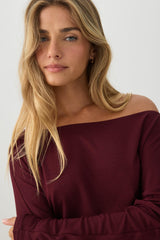 Off Shoulder Cropped Knit Top