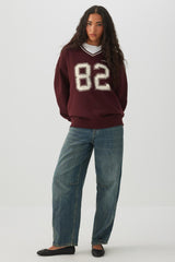 MADESOFT⢠Fleece V-Neck Graphic Sweatshirt