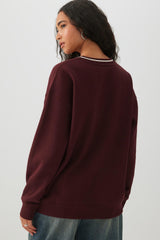 MADESOFT⢠Fleece V-Neck Graphic Sweatshirt