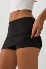 Low Rise Knit Micro Skort