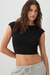 Cropped Rib T-Shirt