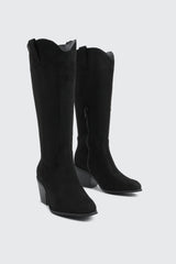 Faux Suede Cowboy Boots