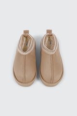 Faux Suede Slip On Mules