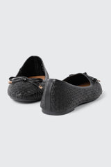 Woven Round Toe Ballet Flats