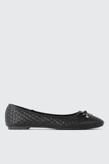 Woven Round Toe Ballet Flats