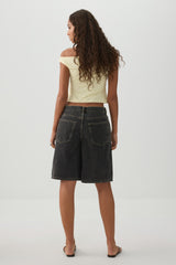 Low Rise Denim Jorts