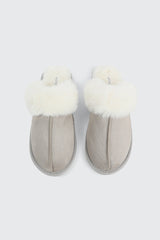 Mule Slippers with Fur Lining