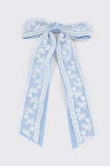 Embroidered Bow Barrette