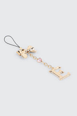 Shiny Letter E Phone Charm with Bow