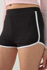 Brushed Knit Contrast Trim Shorts