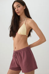 Woven Mid Rise Shorts