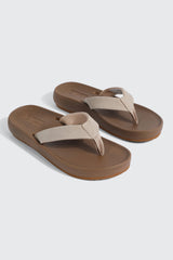 Faux Leather Flat Sandals