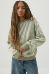 Striped Crew Neck Sweater