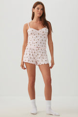 Ribbed Tank Top and Short Pyjamas Set