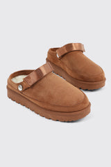Faux Sheepskin Mules